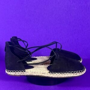 Eileen Fisher Women's Black LEE Espadrille Flats Women's Shoe Size 6.5 -NEW